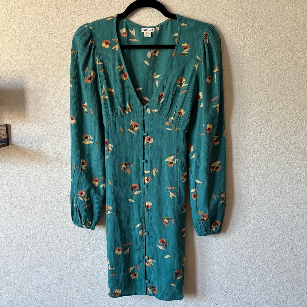 Billabong Green Long Sleeve Dress - Picture 2 of 6